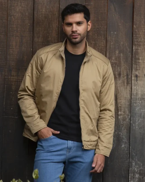 Chaqueta Regular Cuello Alto Zam