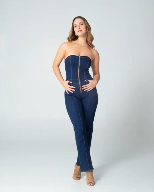 Jean Denim Enterizo Straight Muss