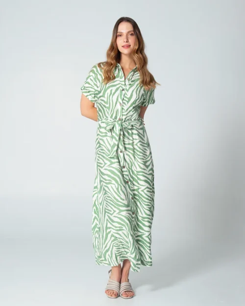 Vestido Largo Estampado Regular Mida