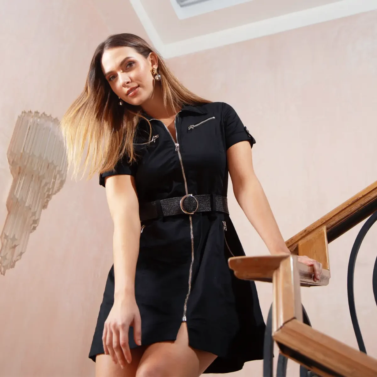 Vestido Corto Dril Slim Mac