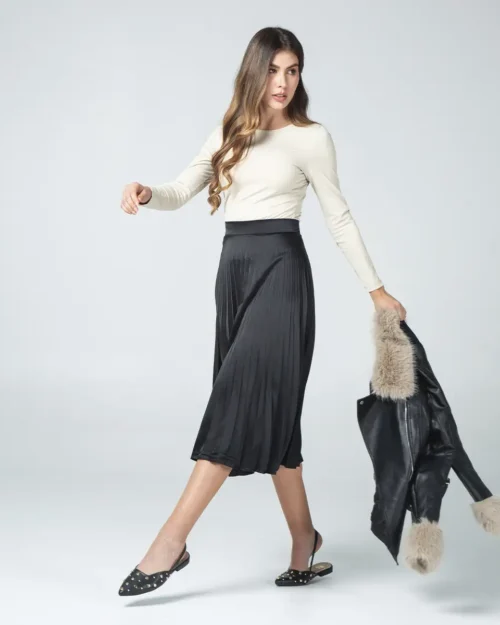 Falda Larga Plisada Anna