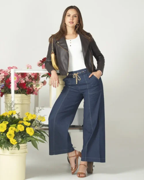 Pantalon Denim Wide Leg Divix