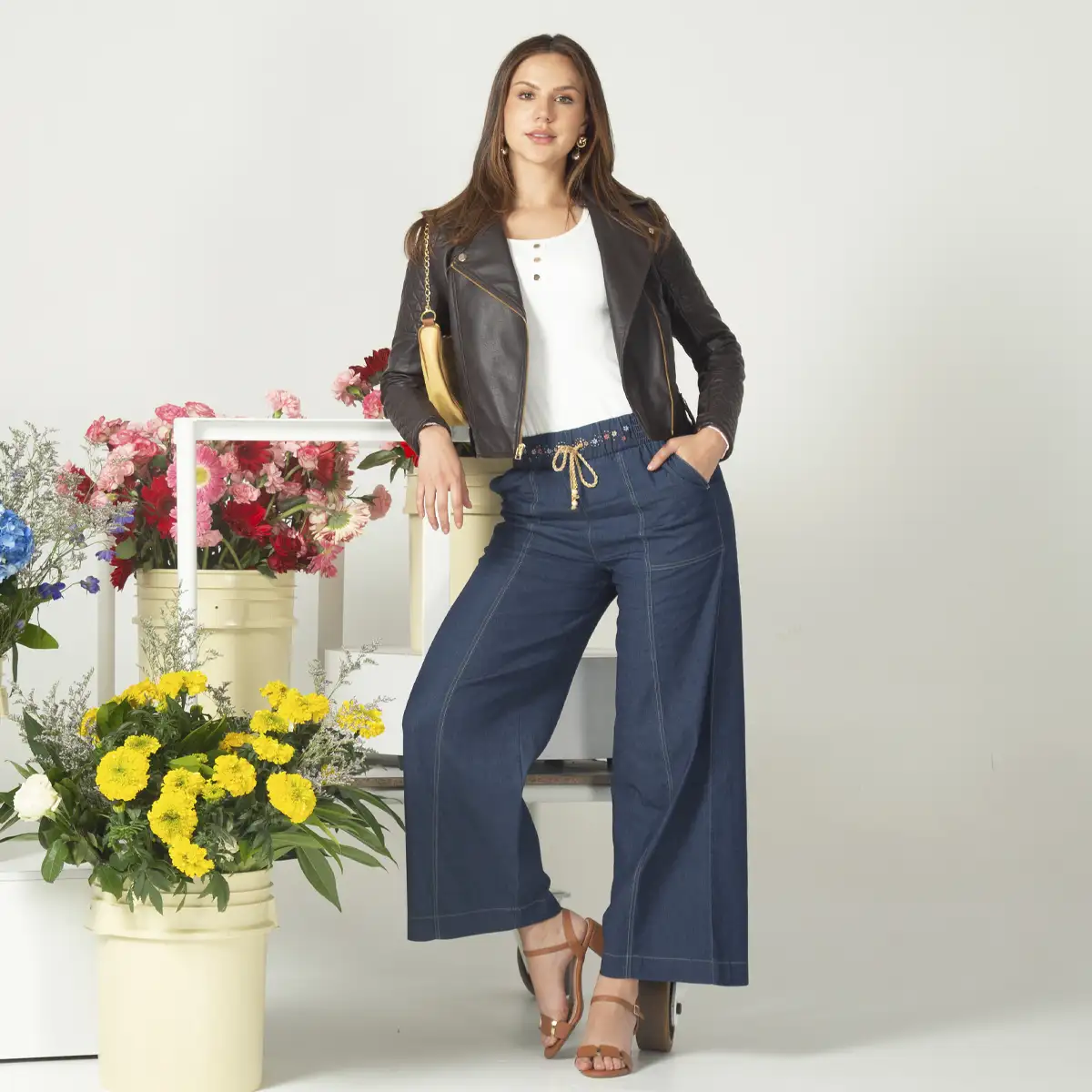 Pantalon Denim Wide Leg Divix