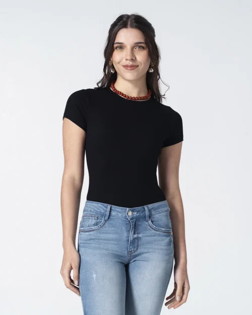 Body Slim Manga Corta Nina