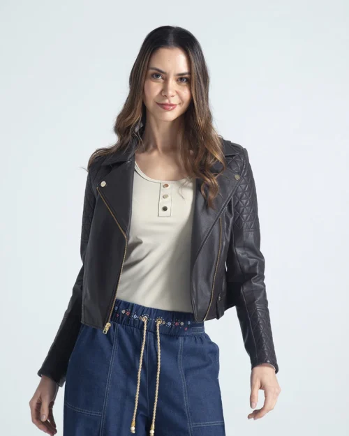 Chaqueta Sintetica Biker Slim Diux