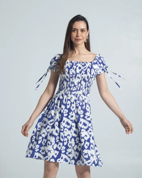 Vestido Corto Estampado Hall