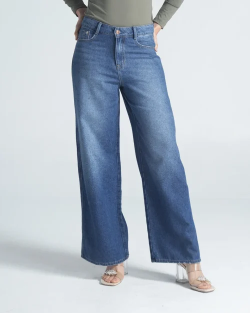 Jean Wide Leg Pum