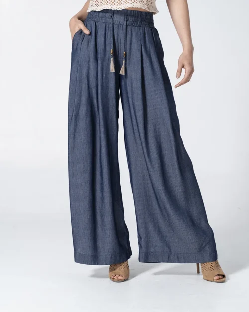 Pantalon Denim Palazzo Thalix