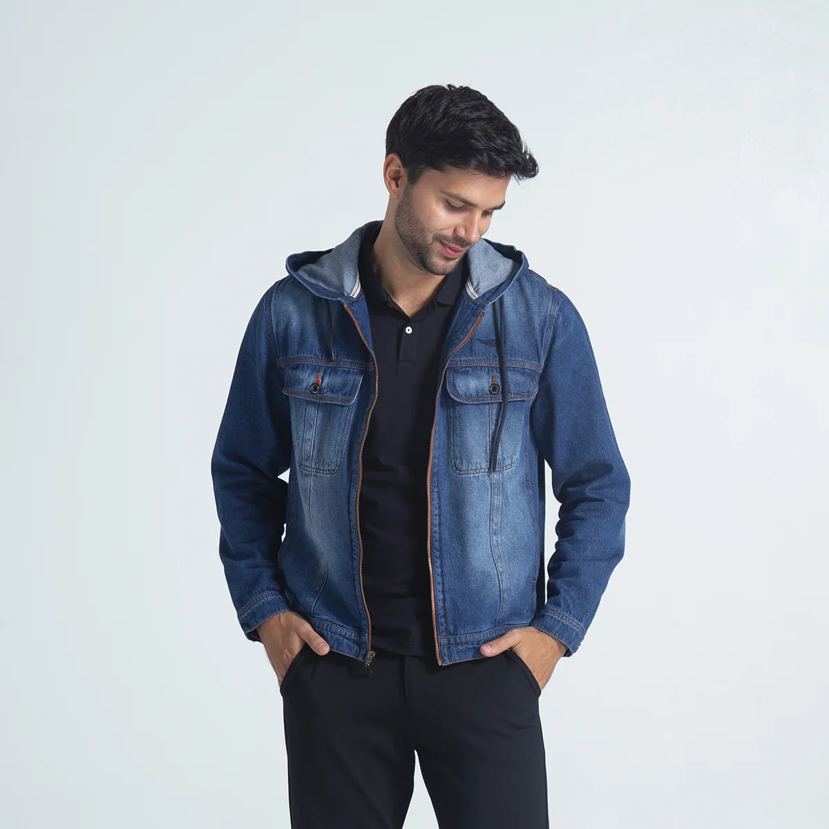 Chaqueta Hoddie Denim Regular Prime